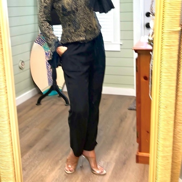 Storia,Black Lightweight Cocktail Pants, Pockets, Side Zip, Excellent Condition - Picture 3 of 10